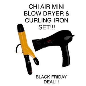 🖤CHI AIR MINI BLOW DRYER & CURLING IRON🖤